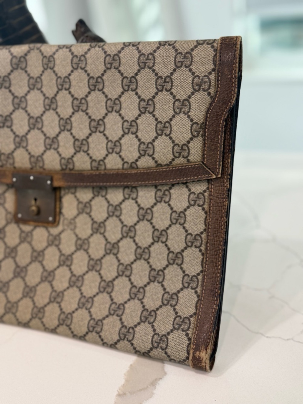 THIS ITEM HAS HAS BEEN SOLD! PROJECT ITEM: Gucci Vintage Document Case 1970s: - Picture 6 of 13